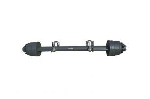 Low flat axle assembly
